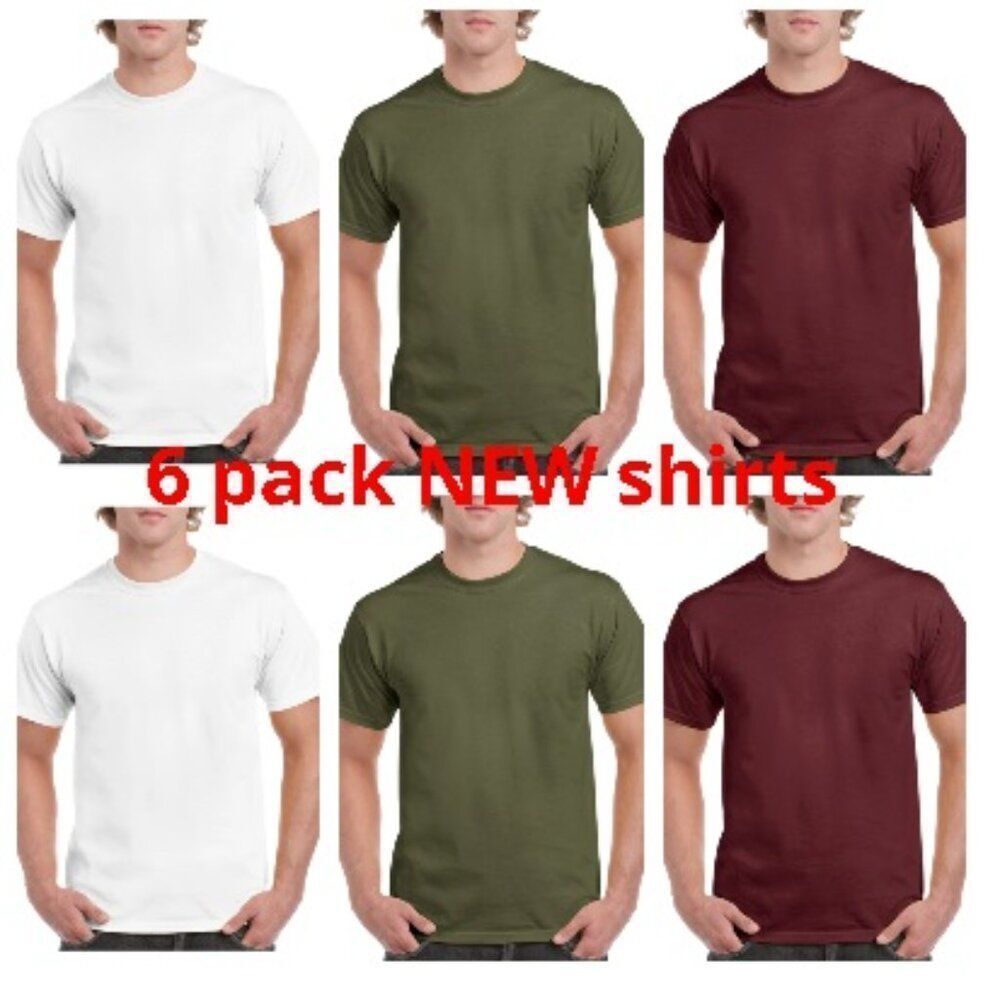 NEW 6 pack men shirt short sleeve 6 shirts great deal!